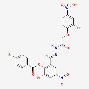 2-bromo-6-[(E)-{2-[(2-bromo-4-nitrophenoxy)acetyl]hydrazinylidene}methyl]-4-nitrophenyl 4-bromobenzoate