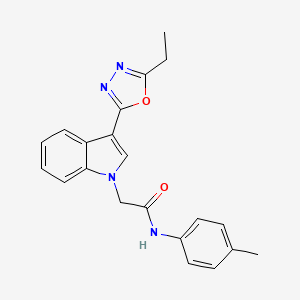 2-[3-(5-ethyl-1,3,4-oxadiazol-2-yl)-1H-indol-1-yl]-N-(4-methylphenyl)acetamide