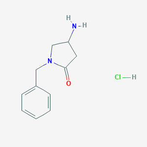 molecular formula C11H15ClN2O B112666 4-氨基-1-苄基吡咯烷-2-酮盐酸盐 CAS No. 478832-05-2