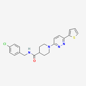 N-(4-chlorobenzyl)-1-(6-(thiophen-2-yl)pyridazin-3-yl)piperidine-4-carboxamide