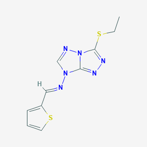 3-(ethylsulfanyl)-N-[(E)-thiophen-2-ylmethylidene]-7H-[1,2,4]triazolo[4,3-b][1,2,4]triazol-7-amine