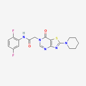 N-(2,5-difluorophenyl)-2-[7-oxo-2-(piperidin-1-yl)[1,3]thiazolo[4,5-d]pyrimidin-6(7H)-yl]acetamide