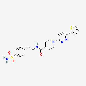 N-(4-sulfamoylphenethyl)-1-(6-(thiophen-2-yl)pyridazin-3-yl)piperidine-4-carboxamide