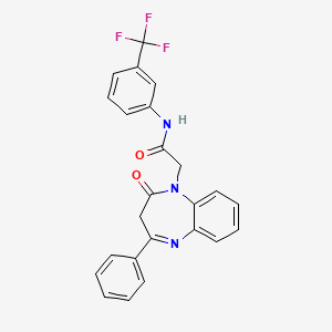 2-(2-oxo-4-phenyl-2,3-dihydro-1H-1,5-benzodiazepin-1-yl)-N-[3-(trifluoromethyl)phenyl]acetamide