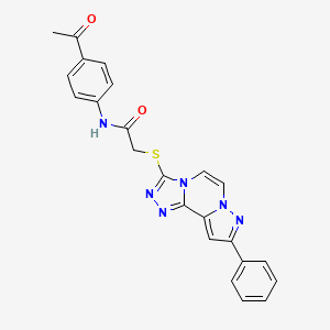 N-(4-acetylphenyl)-2-((9-phenylpyrazolo[1,5-a][1,2,4]triazolo[3,4-c]pyrazin-3-yl)thio)acetamide