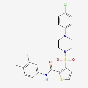 3-{[4-(4-chlorophenyl)piperazin-1-yl]sulfonyl}-N-(3,4-dimethylphenyl)thiophene-2-carboxamide