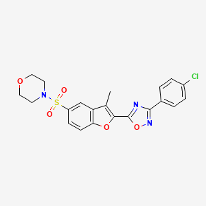 4-({2-[3-(4-Chlorophenyl)-1,2,4-oxadiazol-5-yl]-3-methyl-1-benzofuran-5-yl}sulfonyl)morpholine