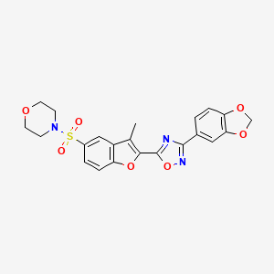 4-({2-[3-(1,3-Benzodioxol-5-yl)-1,2,4-oxadiazol-5-yl]-3-methyl-1-benzofuran-5-yl}sulfonyl)morpholine