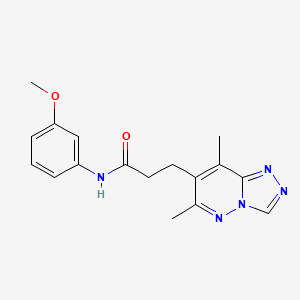 molecular formula C17H19N5O2 B11266799 3-(6,8-dimethyl[1,2,4]triazolo[4,3-b]pyridazin-7-yl)-N-(3-methoxyphenyl)propanamide 