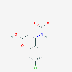 molecular formula C14H18ClNO4 B112668 Boc-(S)-3-氨基-3-(4-氯苯基)丙酸 CAS No. 479064-90-9