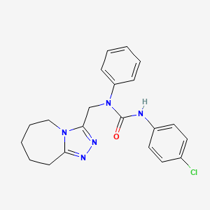 3-(4-chlorophenyl)-1-phenyl-1-(6,7,8,9-tetrahydro-5H-[1,2,4]triazolo[4,3-a]azepin-3-ylmethyl)urea