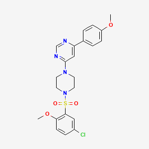 4-[4-(5-Chloro-2-methoxybenzenesulfonyl)piperazin-1-YL]-6-(4-methoxyphenyl)pyrimidine