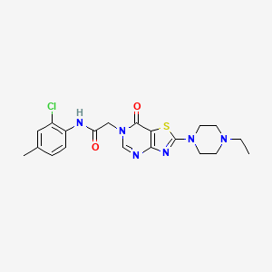 N-(2-chloro-4-methylphenyl)-2-[2-(4-ethylpiperazin-1-yl)-7-oxo[1,3]thiazolo[4,5-d]pyrimidin-6(7H)-yl]acetamide