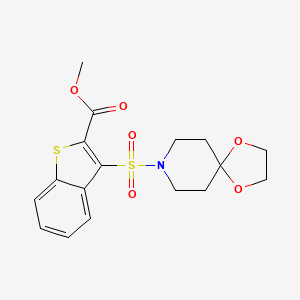 Methyl 3-(1,4-dioxa-8-azaspiro[4.5]dec-8-ylsulfonyl)-1-benzothiophene-2-carboxylate