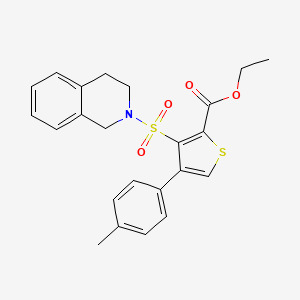 ethyl 3-(3,4-dihydroisoquinolin-2(1H)-ylsulfonyl)-4-(4-methylphenyl)thiophene-2-carboxylate