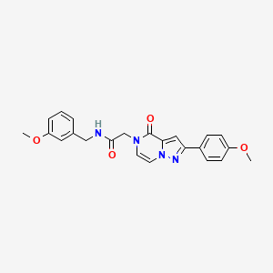 molecular formula C23H22N4O4 B11266888 N-(3-methoxybenzyl)-2-[2-(4-methoxyphenyl)-4-oxopyrazolo[1,5-a]pyrazin-5(4H)-yl]acetamide 