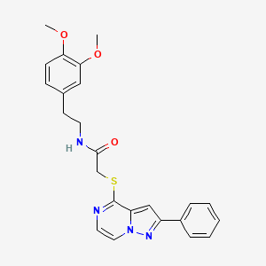 N-[2-(3,4-Dimethoxyphenyl)ethyl]-2-({2-phenylpyrazolo[1,5-A]pyrazin-4-YL}sulfanyl)acetamide