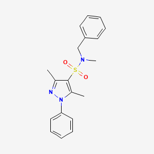 N-benzyl-N,3,5-trimethyl-1-phenyl-1H-pyrazole-4-sulfonamide