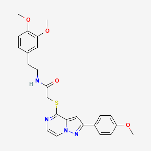 N-[2-(3,4-dimethoxyphenyl)ethyl]-2-{[2-(4-methoxyphenyl)pyrazolo[1,5-a]pyrazin-4-yl]sulfanyl}acetamide