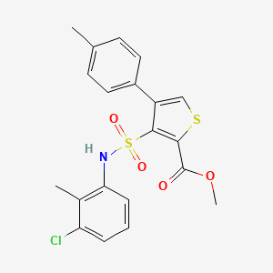 Methyl 3-[(3-chloro-2-methylphenyl)sulfamoyl]-4-(4-methylphenyl)thiophene-2-carboxylate