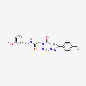 molecular formula C23H23N5O3 B11266990 2-[2-(4-ethylphenyl)-4-oxopyrazolo[1,5-d][1,2,4]triazin-5(4H)-yl]-N-(3-methoxybenzyl)acetamide 