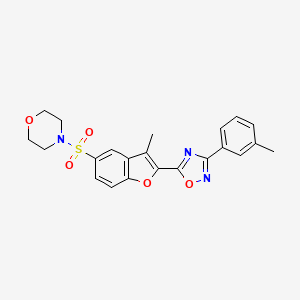 4-({3-Methyl-2-[3-(3-methylphenyl)-1,2,4-oxadiazol-5-yl]-1-benzofuran-5-yl}sulfonyl)morpholine