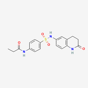 N-(4-(N-(2-oxo-1,2,3,4-tetrahydroquinolin-6-yl)sulfamoyl)phenyl)propionamide