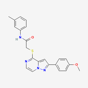 2-{[2-(4-methoxyphenyl)pyrazolo[1,5-a]pyrazin-4-yl]sulfanyl}-N-(3-methylphenyl)acetamide