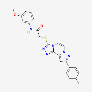 N-(3-Methoxyphenyl)-2-{[9-(4-methylphenyl)pyrazolo[1,5-A][1,2,4]triazolo[3,4-C]pyrazin-3-YL]sulfanyl}acetamide