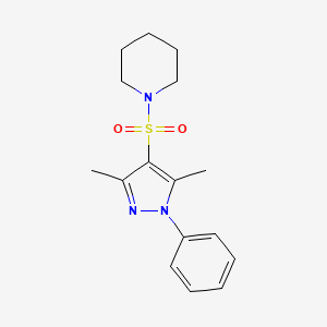 1-[(3,5-dimethyl-1-phenyl-1H-pyrazol-4-yl)sulfonyl]piperidine