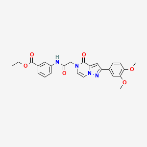 ethyl 3-({[2-(3,4-dimethoxyphenyl)-4-oxopyrazolo[1,5-a]pyrazin-5(4H)-yl]acetyl}amino)benzoate