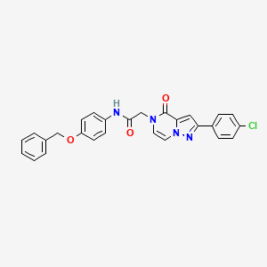 molecular formula C27H21ClN4O3 B11267053 N-[4-(benzyloxy)phenyl]-2-[2-(4-chlorophenyl)-4-oxopyrazolo[1,5-a]pyrazin-5(4H)-yl]acetamide 