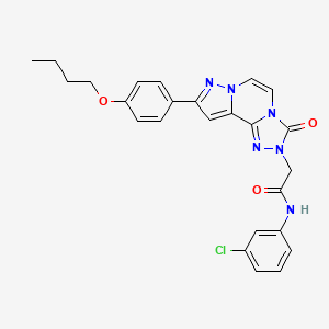 2-[9-(4-butoxyphenyl)-3-oxopyrazolo[1,5-a][1,2,4]triazolo[3,4-c]pyrazin-2(3H)-yl]-N-(3-chlorophenyl)acetamide