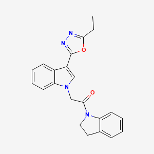 2-(3-(5-ethyl-1,3,4-oxadiazol-2-yl)-1H-indol-1-yl)-1-(indolin-1-yl)ethanone