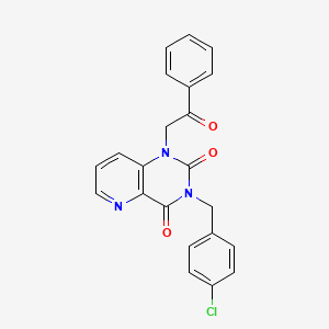 3-(4-chlorobenzyl)-1-(2-oxo-2-phenylethyl)pyrido[3,2-d]pyrimidine-2,4(1H,3H)-dione