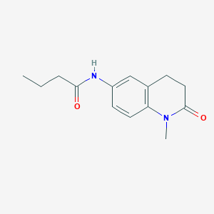 molecular formula C14H18N2O2 B11267174 N-(1-methyl-2-oxo-1,2,3,4-tetrahydroquinolin-6-yl)butanamide 