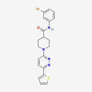 molecular formula C20H19BrN4OS B11267187 N-(3-Bromophenyl)-1-[6-(thiophen-2-YL)pyridazin-3-YL]piperidine-4-carboxamide 