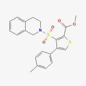 methyl 3-(3,4-dihydroisoquinolin-2(1H)-ylsulfonyl)-4-(4-methylphenyl)thiophene-2-carboxylate