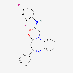 molecular formula C23H17F2N3O2 B11267269 N-(2,4-difluorophenyl)-2-(2-oxo-4-phenyl-2,3-dihydro-1H-1,5-benzodiazepin-1-yl)acetamide 