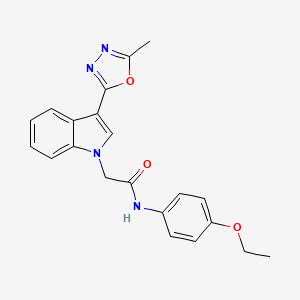 N-(4-ethoxyphenyl)-2-[3-(5-methyl-1,3,4-oxadiazol-2-yl)-1H-indol-1-yl]acetamide