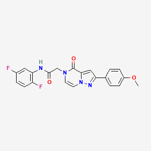 molecular formula C21H16F2N4O3 B11267340 N-(2,5-difluorophenyl)-2-[2-(4-methoxyphenyl)-4-oxopyrazolo[1,5-a]pyrazin-5-yl]acetamide 