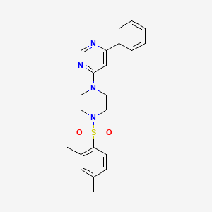 4-[4-(2,4-Dimethylbenzenesulfonyl)piperazin-1-YL]-6-phenylpyrimidine