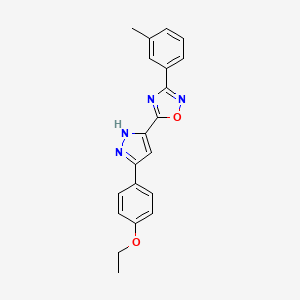 5-[3-(4-ethoxyphenyl)-1H-pyrazol-5-yl]-3-(3-methylphenyl)-1,2,4-oxadiazole