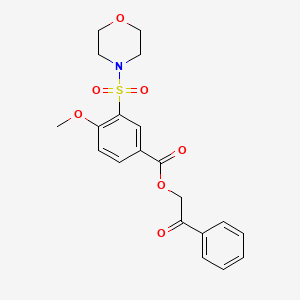 phenacyl 4-methoxy-3-morpholin-4-ylsulfonylbenzoate