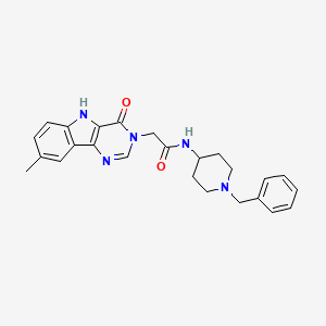 N-(1-benzylpiperidin-4-yl)-2-(8-methyl-4-oxo-4,5-dihydro-3H-pyrimido[5,4-b]indol-3-yl)acetamide