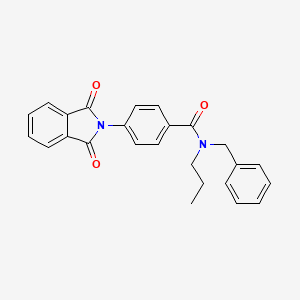 molecular formula C25H22N2O3 B11267467 N-benzyl-4-(1,3-dioxo-1,3-dihydro-2H-isoindol-2-yl)-N-propylbenzamide 