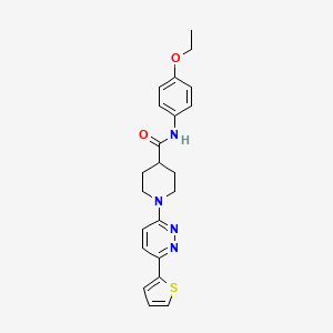 molecular formula C22H24N4O2S B11267474 N-(4-Ethoxyphenyl)-1-[6-(thiophen-2-YL)pyridazin-3-YL]piperidine-4-carboxamide 