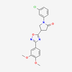 1-(3-Chlorophenyl)-4-[3-(3,4-dimethoxyphenyl)-1,2,4-oxadiazol-5-YL]pyrrolidin-2-one