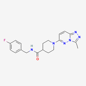 molecular formula C19H21FN6O B11267504 N-(4-fluorobenzyl)-1-(3-methyl[1,2,4]triazolo[4,3-b]pyridazin-6-yl)piperidine-4-carboxamide 