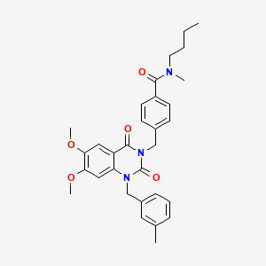 N-butyl-4-{[6,7-dimethoxy-1-(3-methylbenzyl)-2,4-dioxo-1,4-dihydroquinazolin-3(2H)-yl]methyl}-N-methylbenzamide